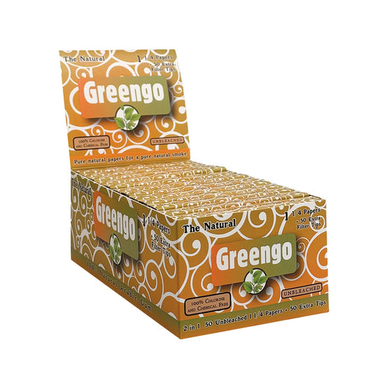 Display Greengo Unbleached 1 ¼ 2-in-1 24 Pcs