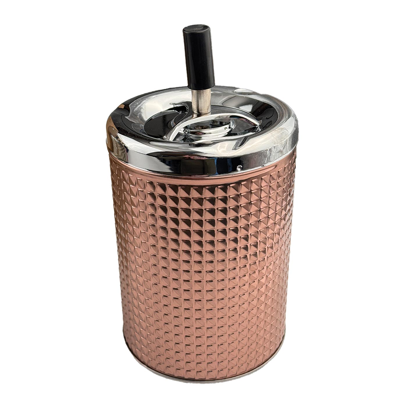 Spinning ashtray chrome/copper 20cm
