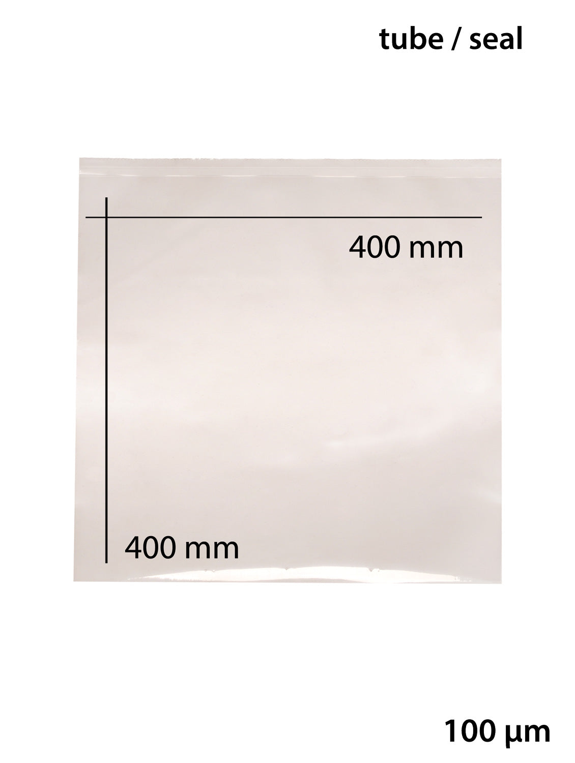 Vacuum tubular bag 400 x 400 mm 1000pcs 100my