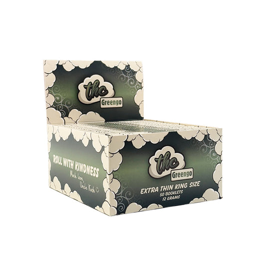 Display GreenGo Uncle Kush Edition Unbleached King Size Regular Extra Thin 50 Pc.