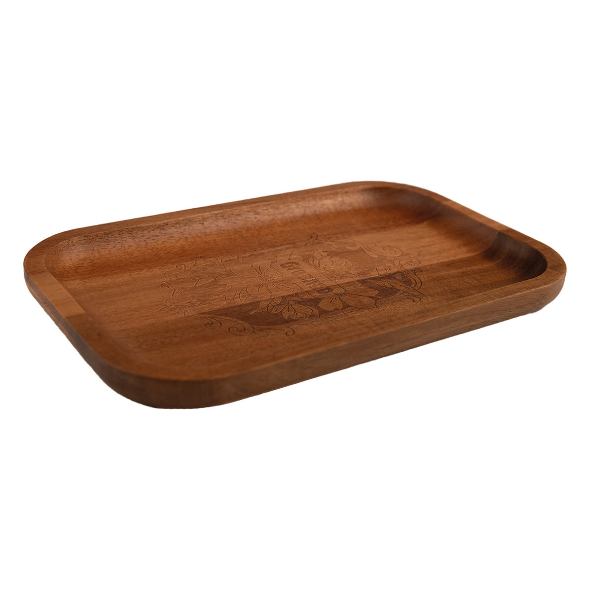 Greengo Wooden Rolling Tray 27x17cm Floral v2