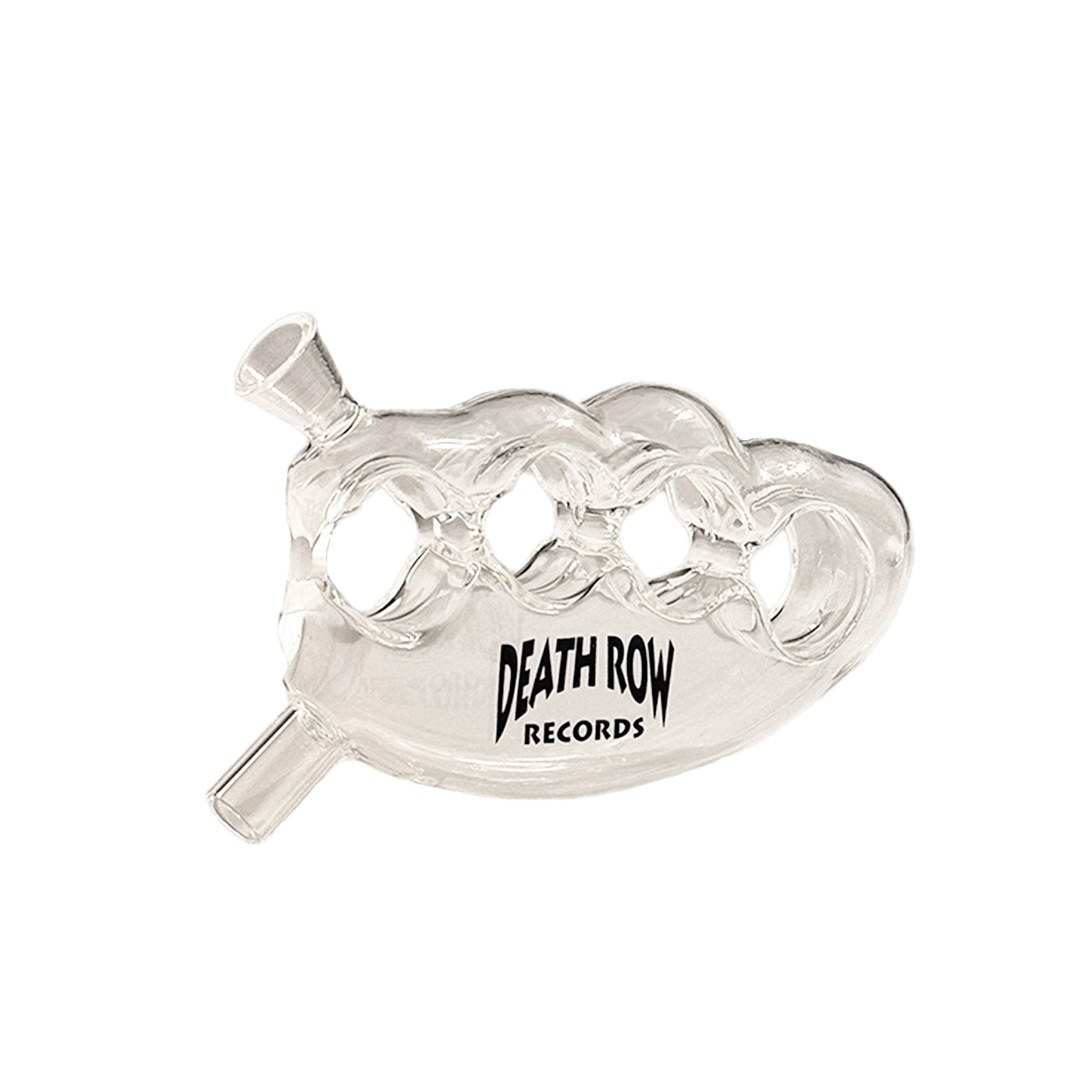 Death Row Records Knokkel Blunt Bubbler Handpijp Transparant