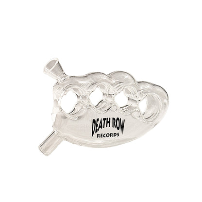 Death Row Records Knokkel Blunt Bubbler Handpijp Transparant