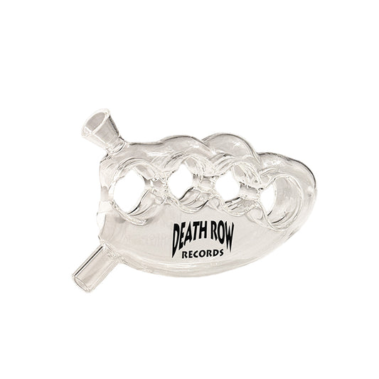 Death Row Records Knokkel Blunt Bubbler Handpijp Transparant