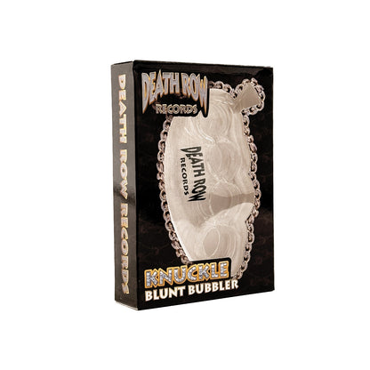 Death Row Records Knokkel Blunt Bubbler Handpijp Transparant