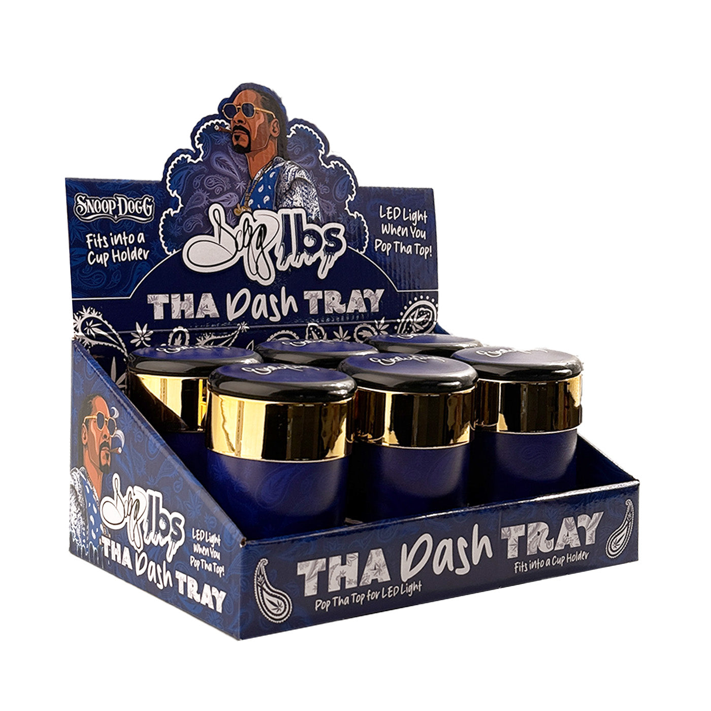 Dogg lbs Tha Dach Tray Auto Asbak Met LED 6 St.