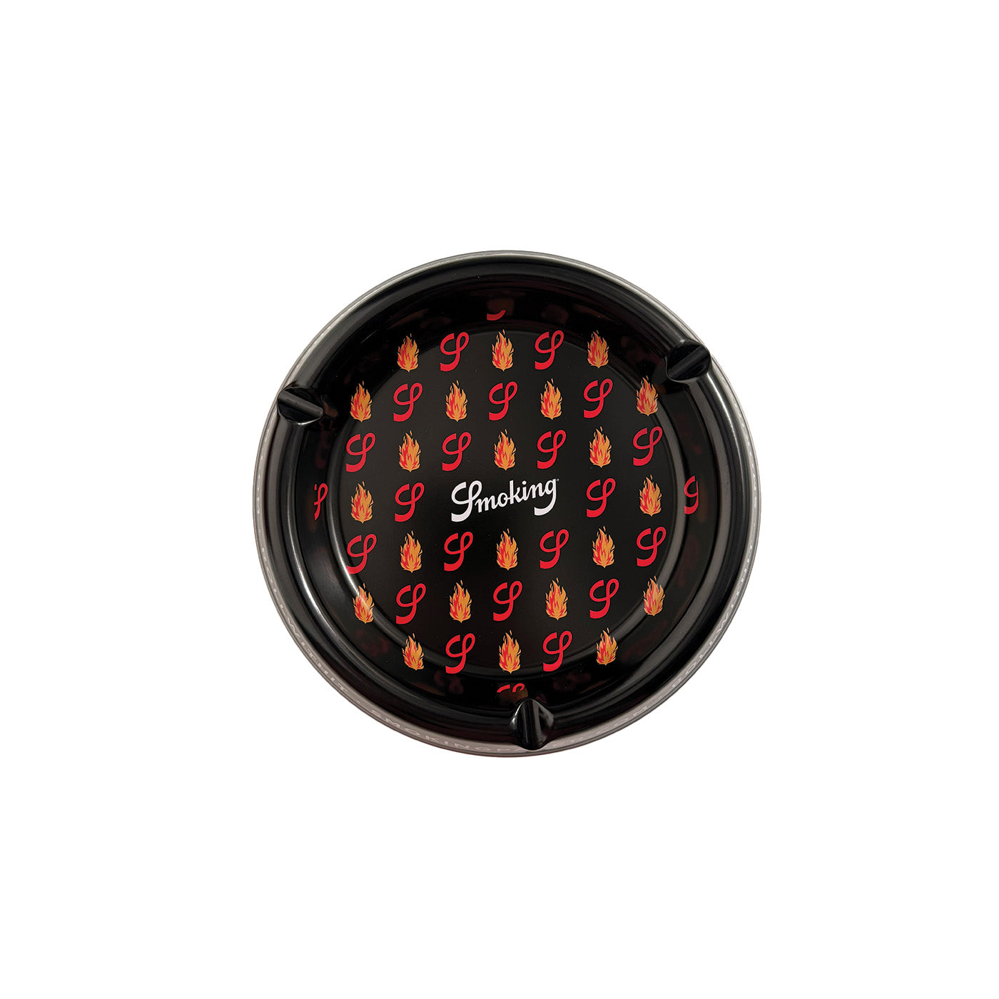 Display Smoking Metallic Asbak Zwart Vlammen