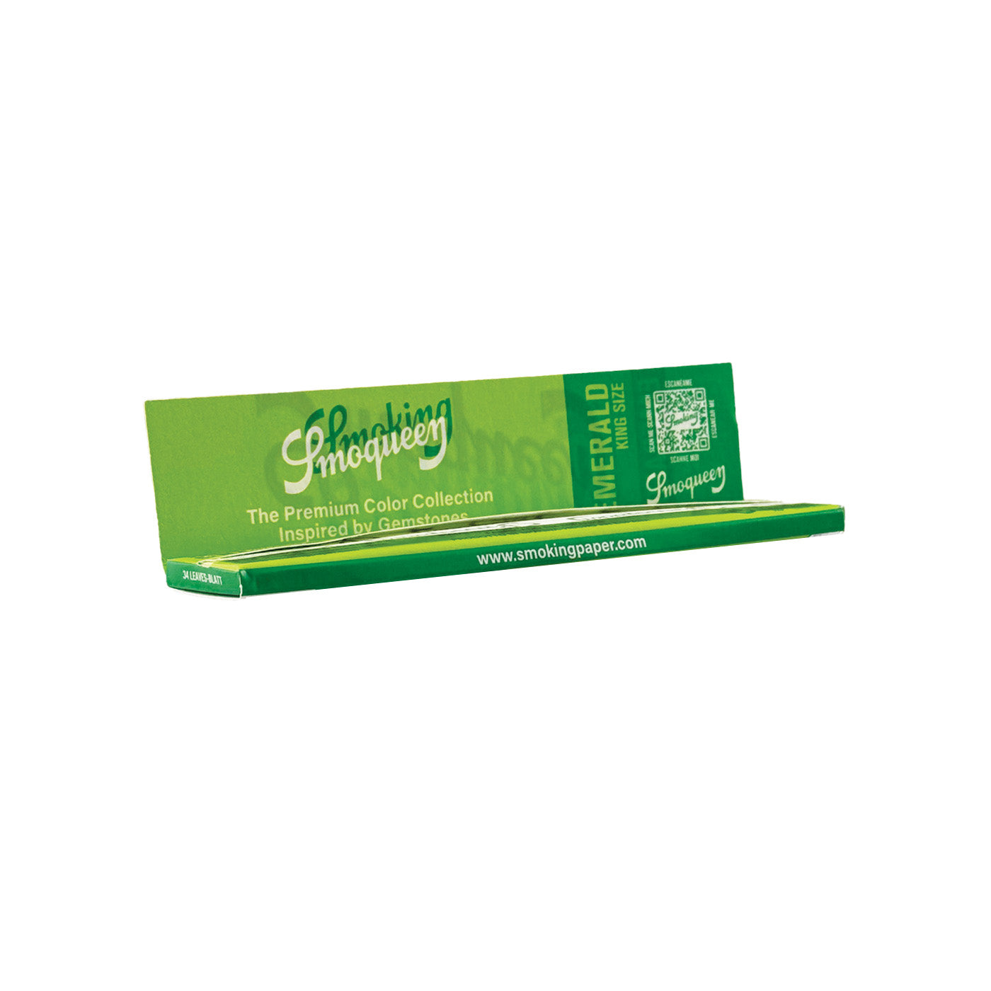 Display Smoking Smoqueen Emerald King Size 50 Pcs