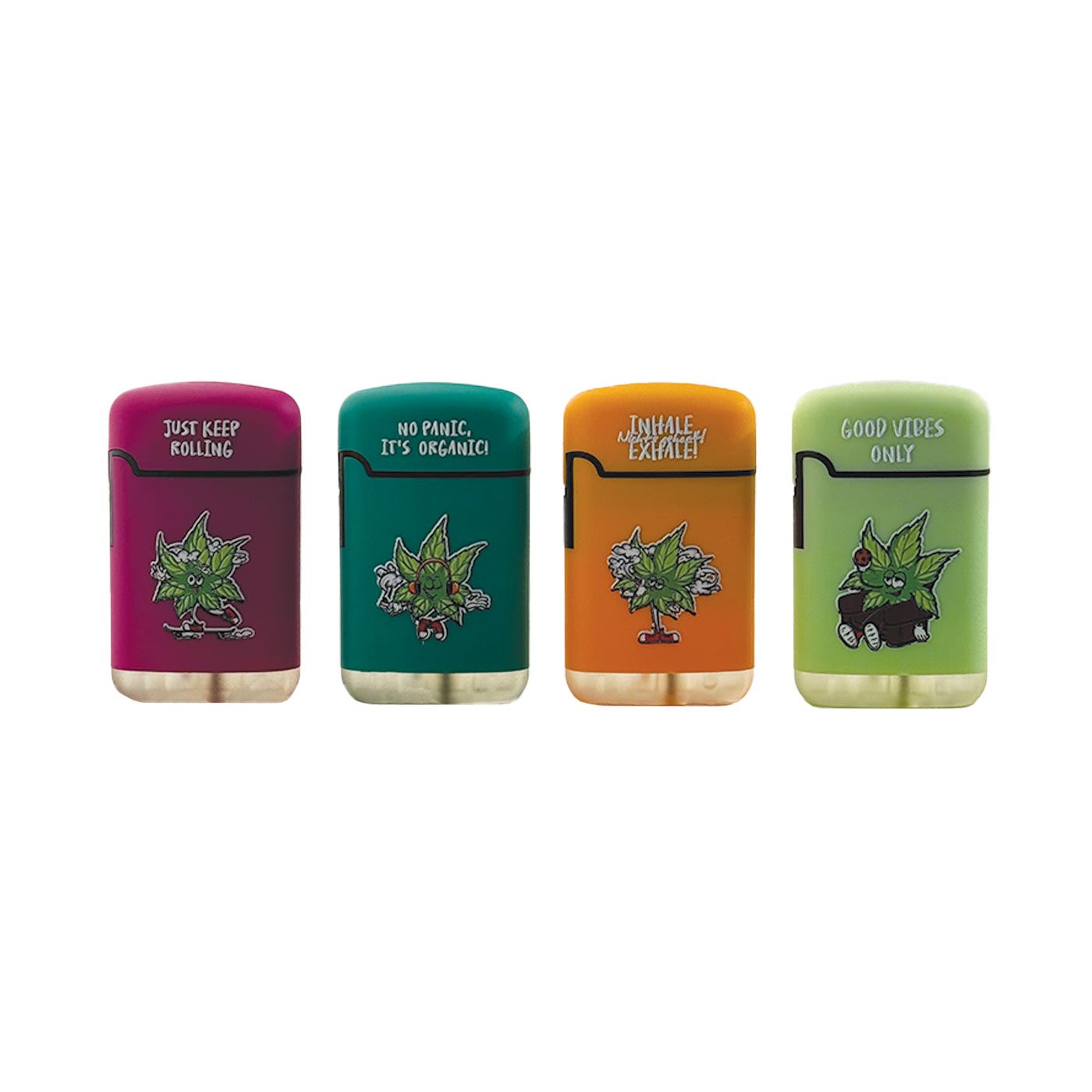 Display V-Fire Easy Torch Lighter Good Vibes Design 20 Pcs