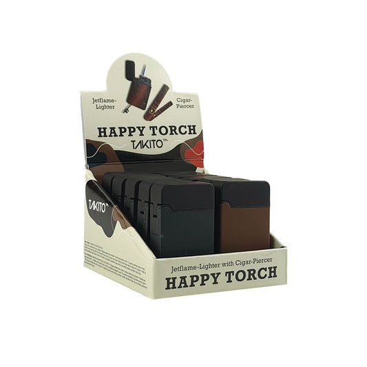 Display Takito Torch Soft Touch met Sigaar Punch Aanstekers Assorti 10 St.