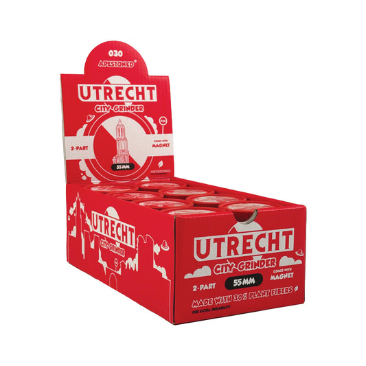 Display Bio-degradable Grinder met Magneet 55 mm Utrecht 24 St.