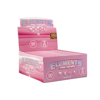 Display Elements Pink Papers King Size Slim 50 Pcs