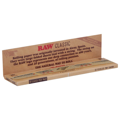 Raw Classic King Size Slim 1 pc open