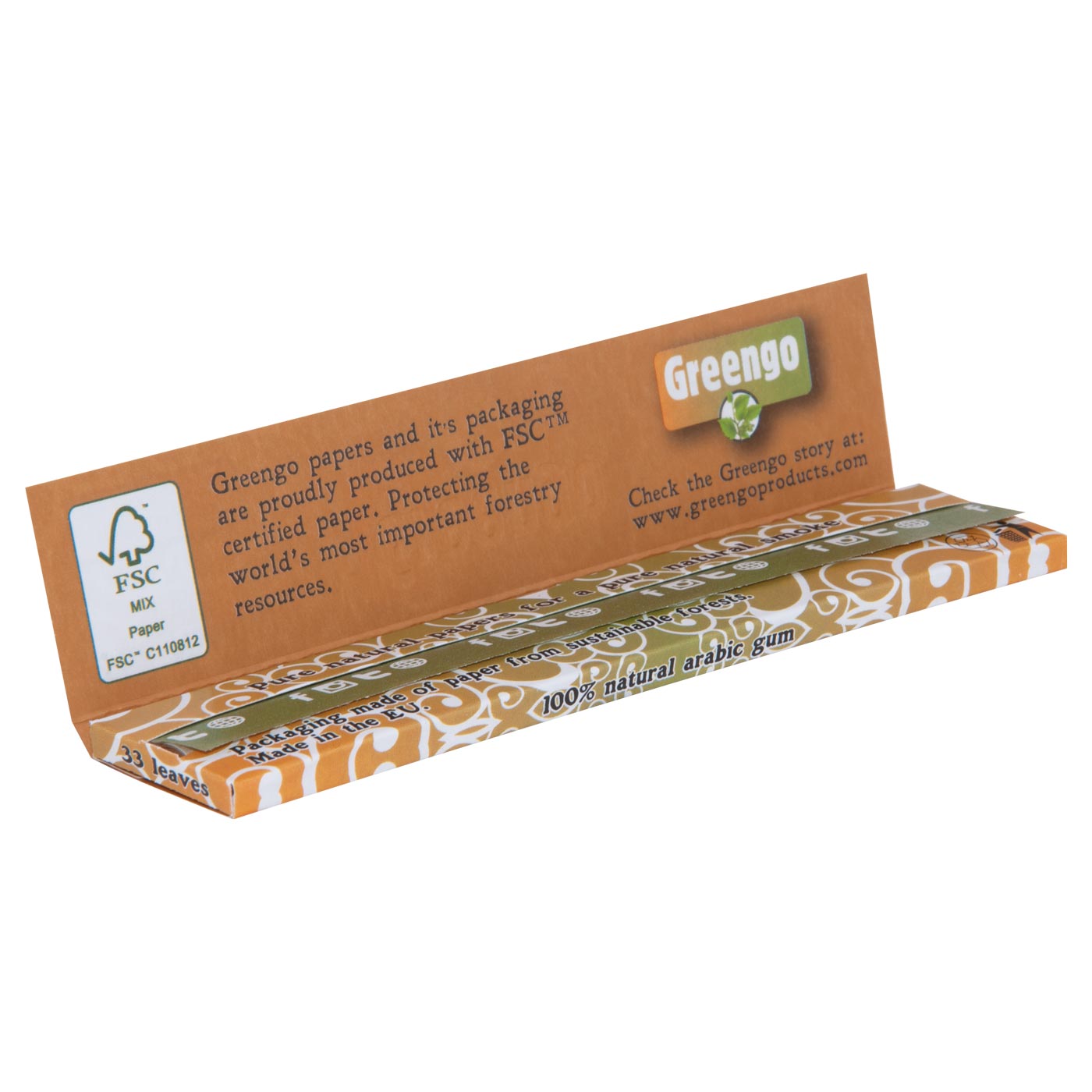 Display greengo unbleached king size extra slim 50 pcs