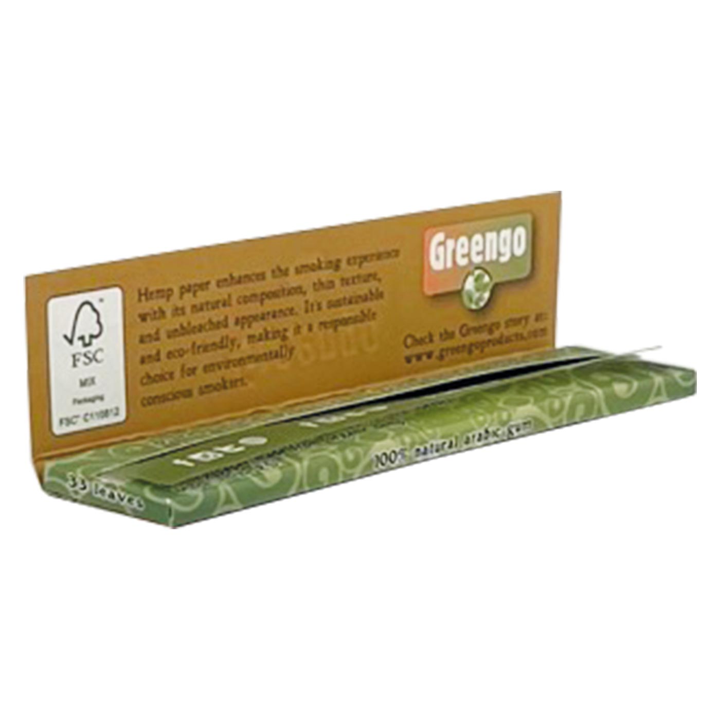 Display greengo hemp unbleached king size slim 50 pcs