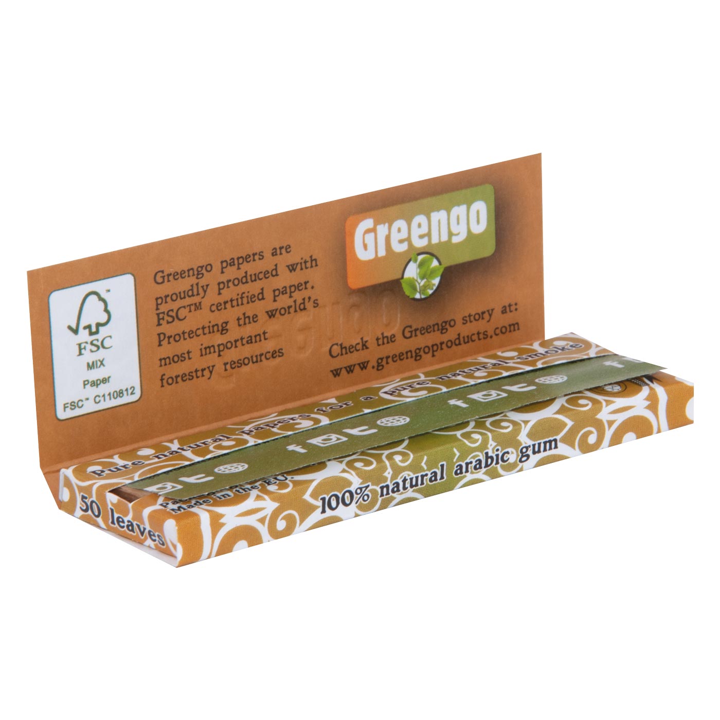 Display greengo unbleached extra thin classics 50 pcs