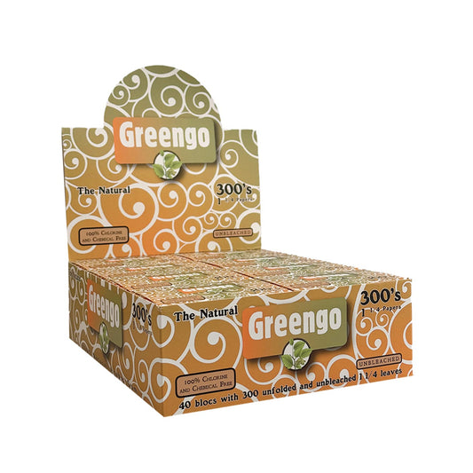Display Greengo Unbleached 1 1/4'' 300's 40 Pcs