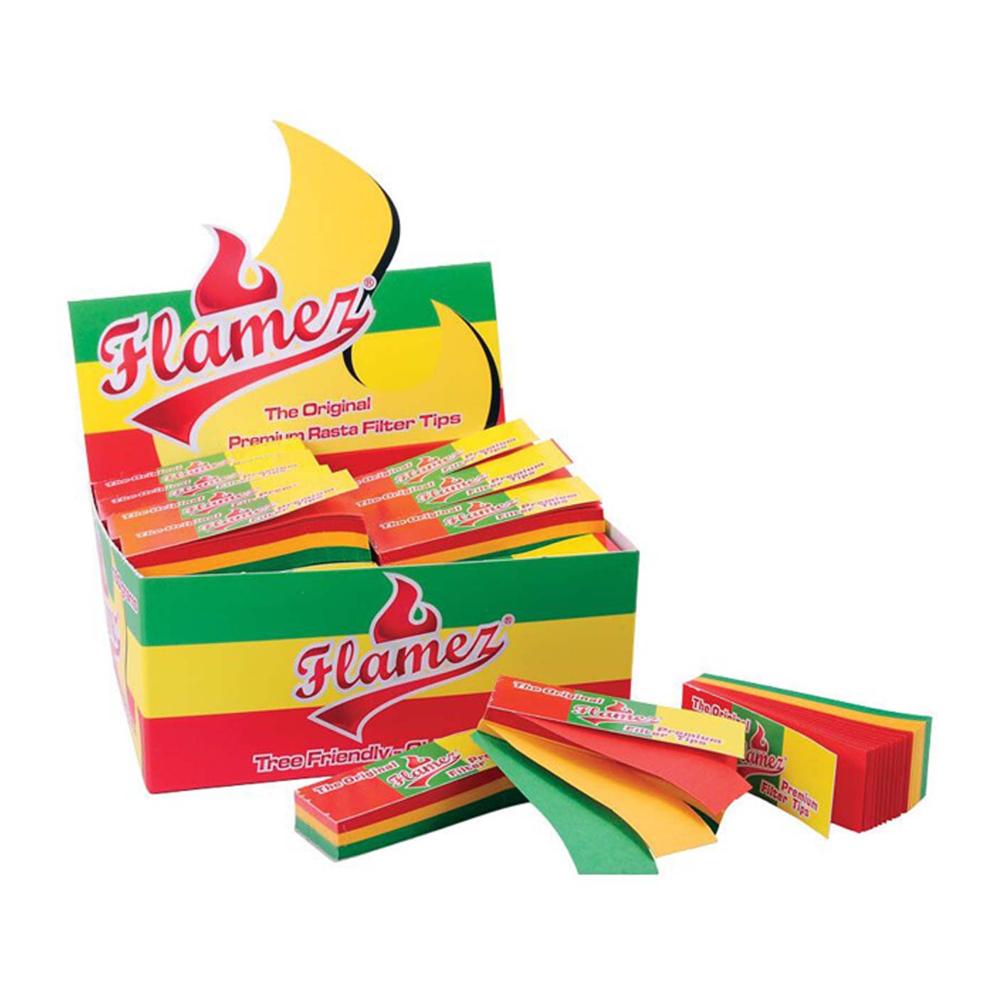 Display Flamez Rasta Tips 50 X 51 Leaves 170 Grams