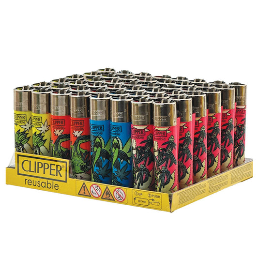 Display Clipper Classic Lighters Colored Animals 48 Pcs