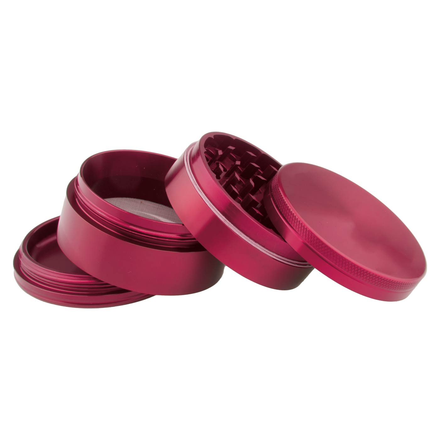 Aluminium grinder pink 4 parts 50mm