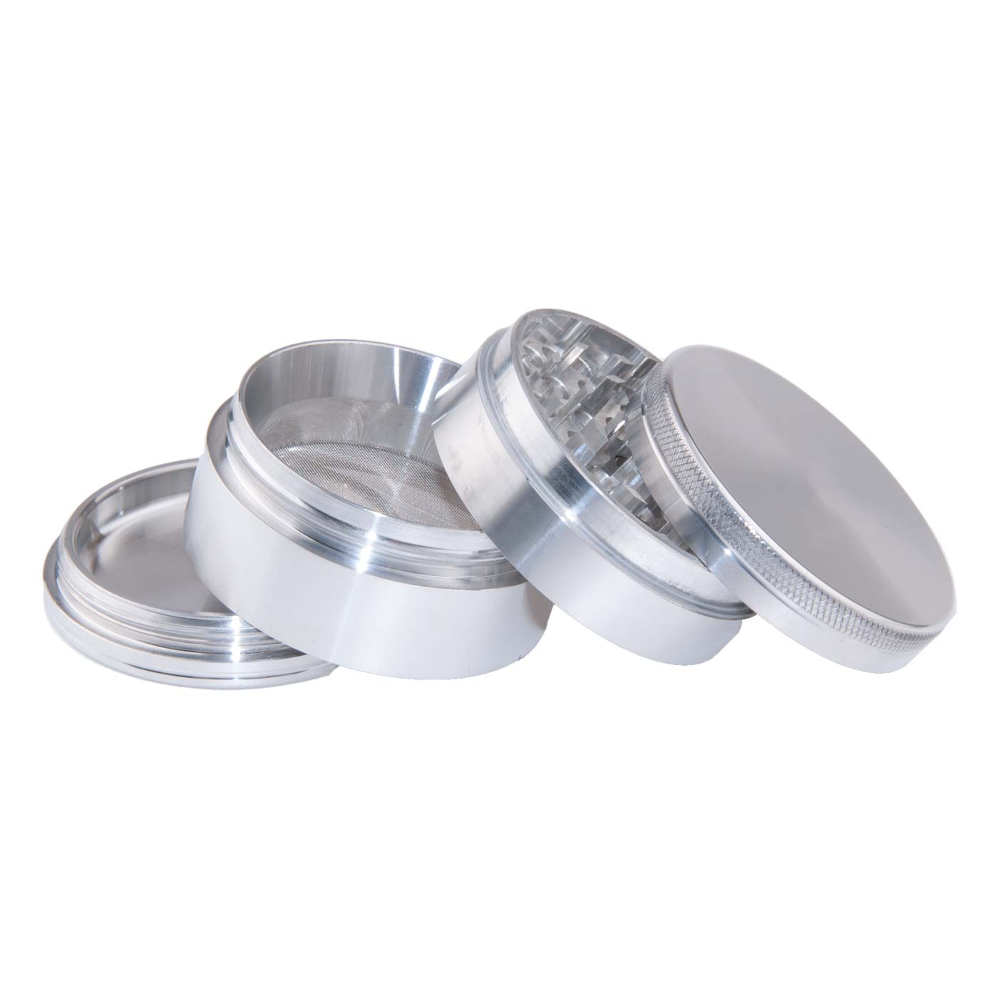 Aluminium Grinder Silver 4 Parts 62 Mm