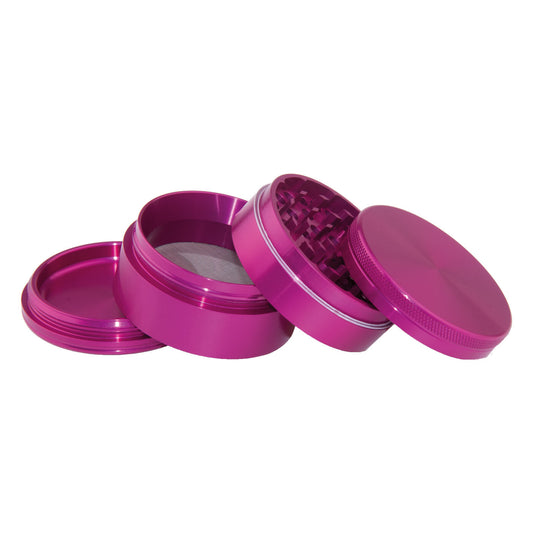 Aluminium Grinder 4 Parts 63 Mm Pink open