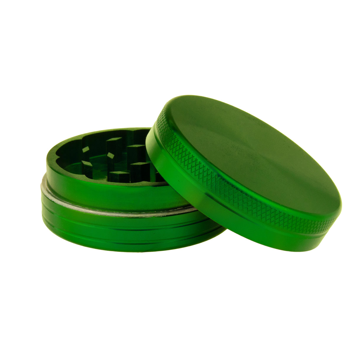 Aluminum grinder 2 parts 50 mm green