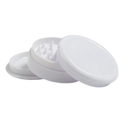 Acrylic grinder with stash comp full-white  3-parts 60mm