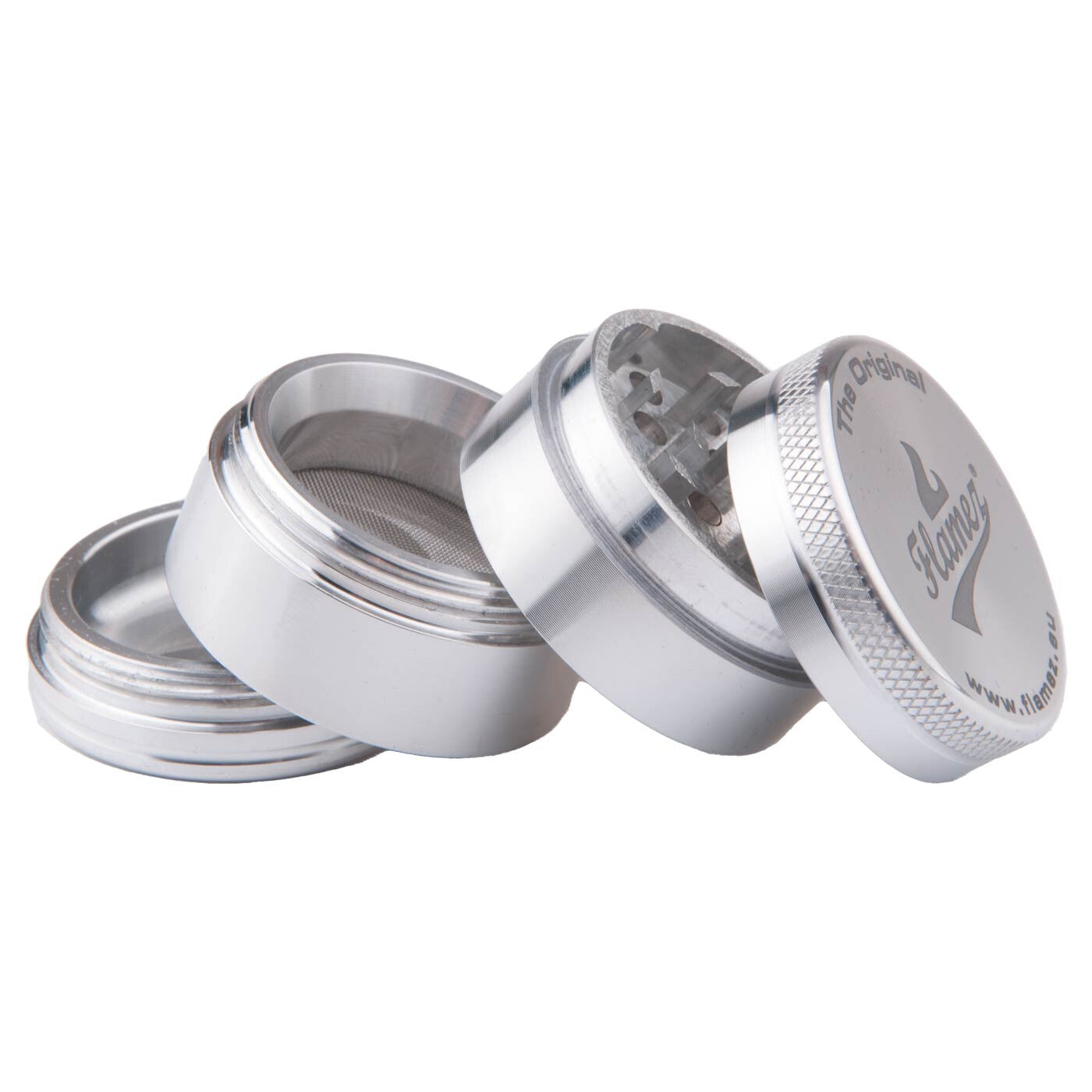 Flamez Grinder 4 Parts 40 Mm Silver open