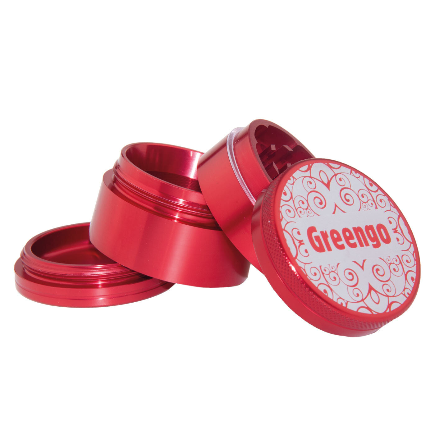 Greengo Grinder 4 Parts 50 Mm Red voorkant