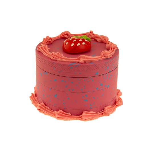 Aluminum Cake Grinder Strawberry Pink 4-Parts 63 mm