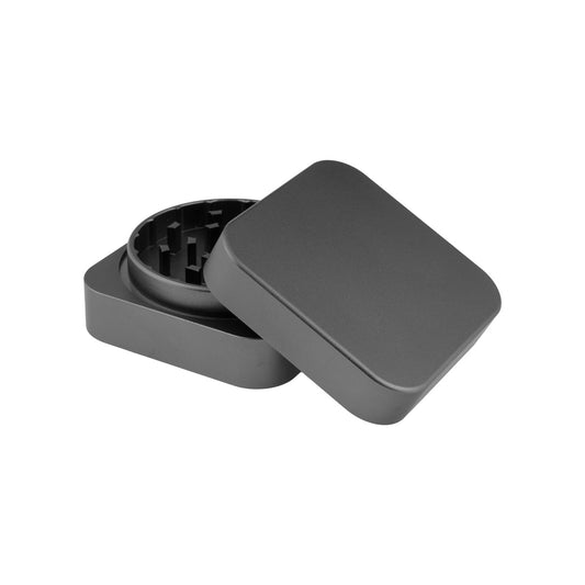 Aluminum square grinder 2 parts 55mm gray