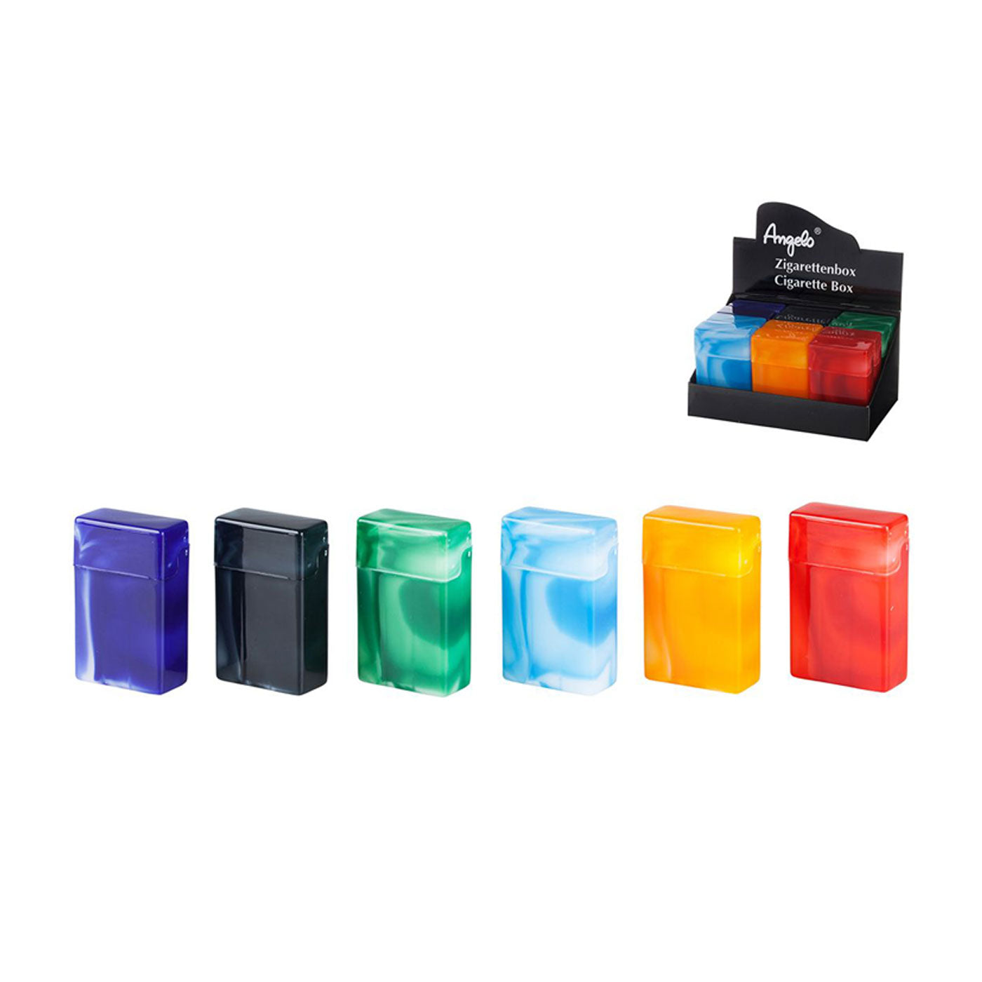 Display plastic 20 cig box 5 colors 12 pcs