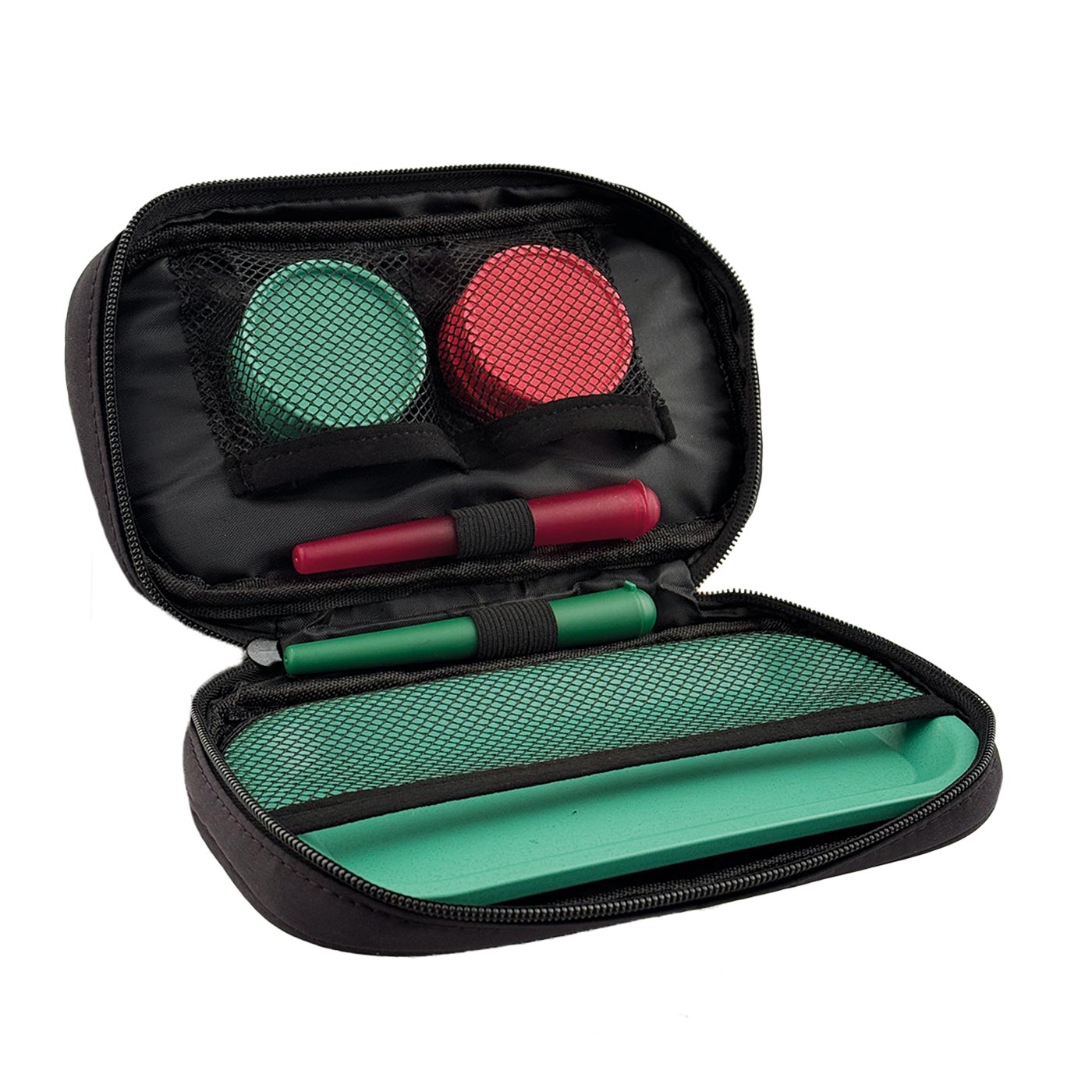 Rolling Bag Set Bio-Degradable Grinders + Tray + Stash Tubes