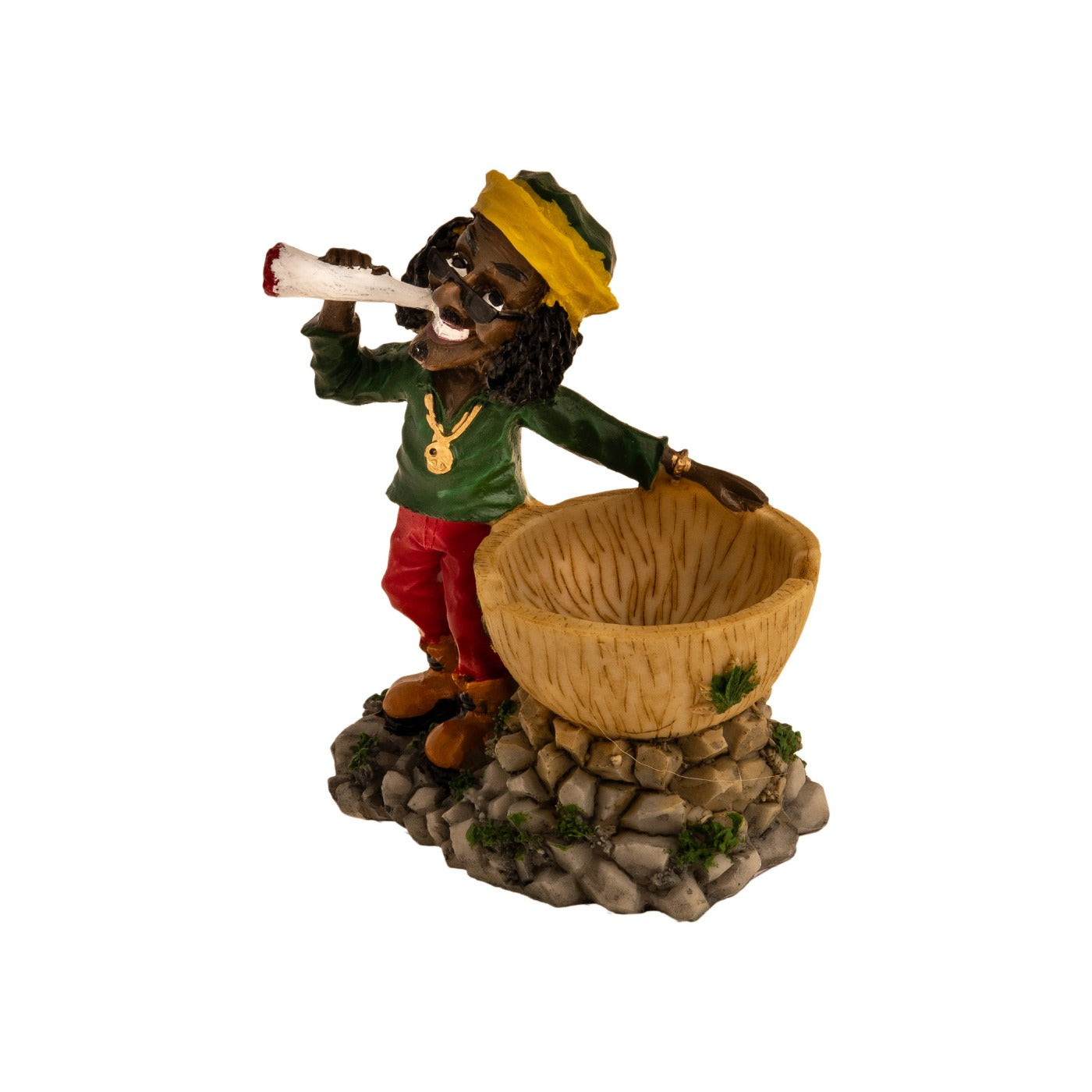 522445 - POLYRESIN_RASTA_ASHTRAY-STANDING_CUP_10CM