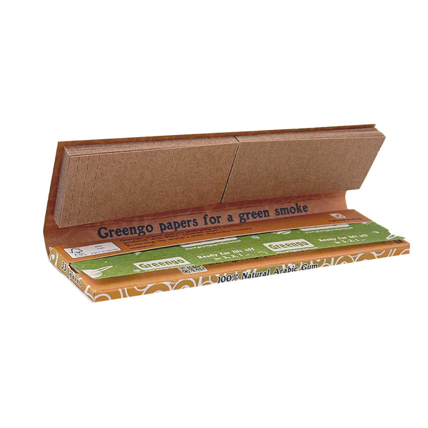 DISPLAY GREENGO UNBLEACHED KSR EXTRA THIN 2-IN-1 26PCS