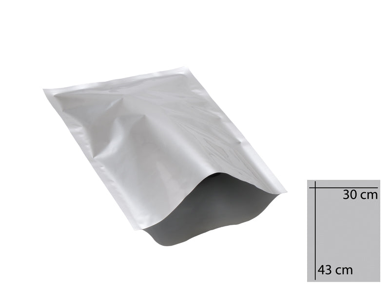 Iron bag small silver 30 x 40 cm. 100 pcs