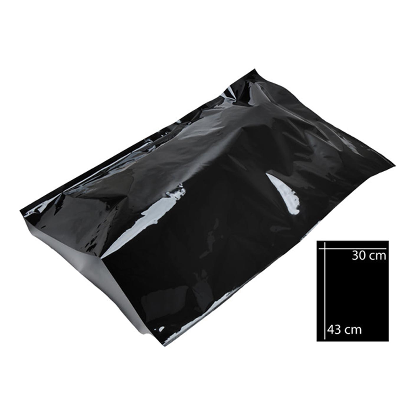 Iron bag small black 30 x 43 cm. 100pcs