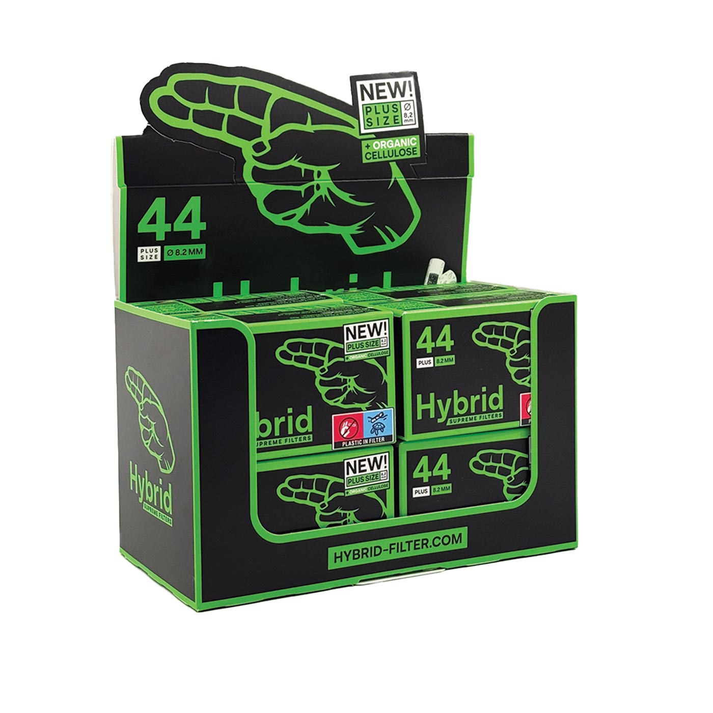 Display Hybrid Supreme Filters 8.2 mm 8 × 44 Pcs