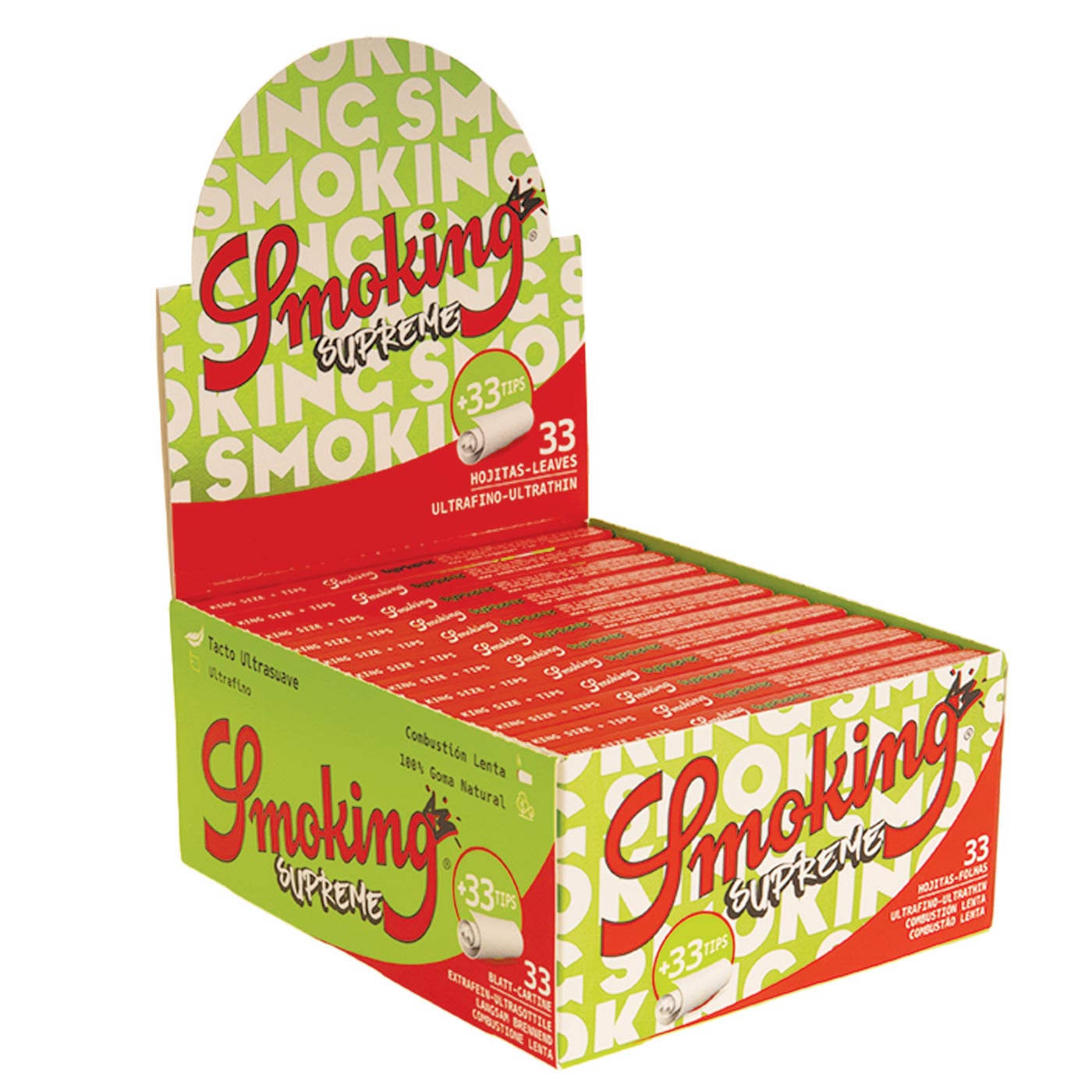 Display smoking supreme king size slim 2-in-1 24 pcs