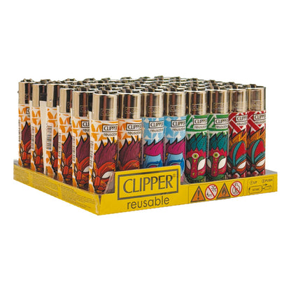 Display Clipper Classic Lighters Masks 2 48 Pcs