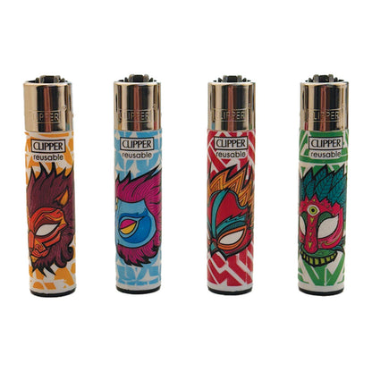 Display Clipper Classic Lighters Masks 2 48 Pcs