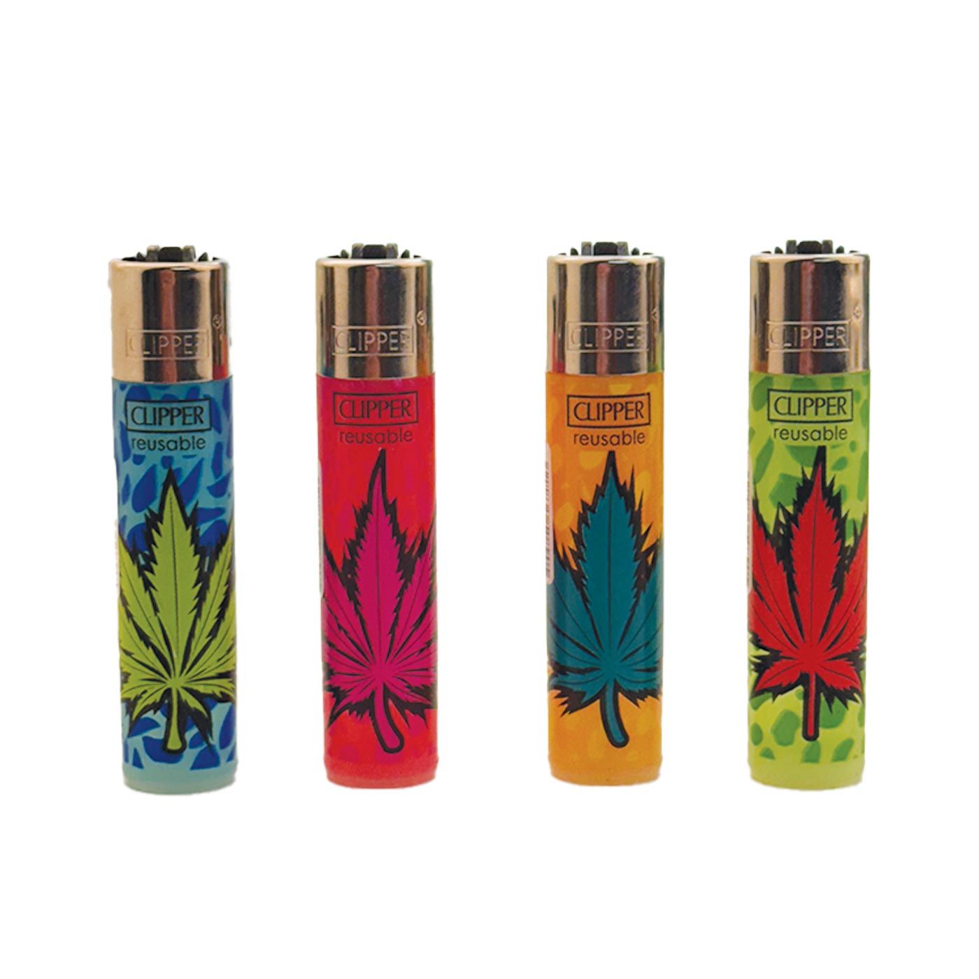 Display Clipper Classic Lighters Leaves 3 48 Pcs