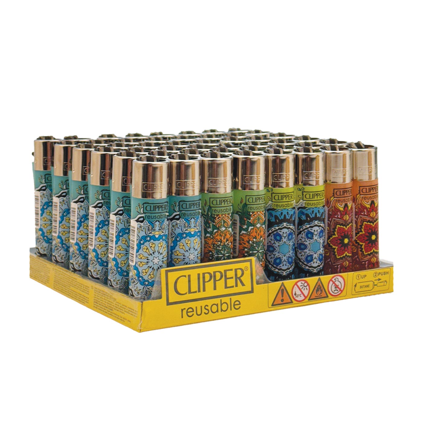 Display Clipper Classic Lighters Mandala 3 48 Pcs