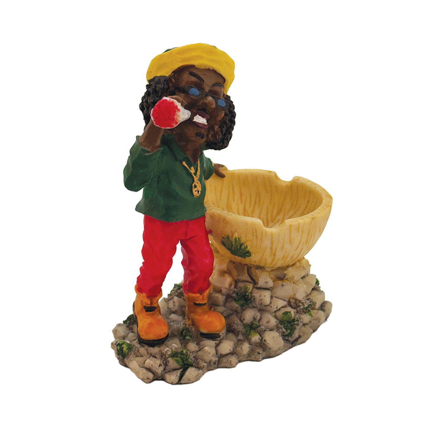 Ashtray Polyresin Rasta standing ashtray