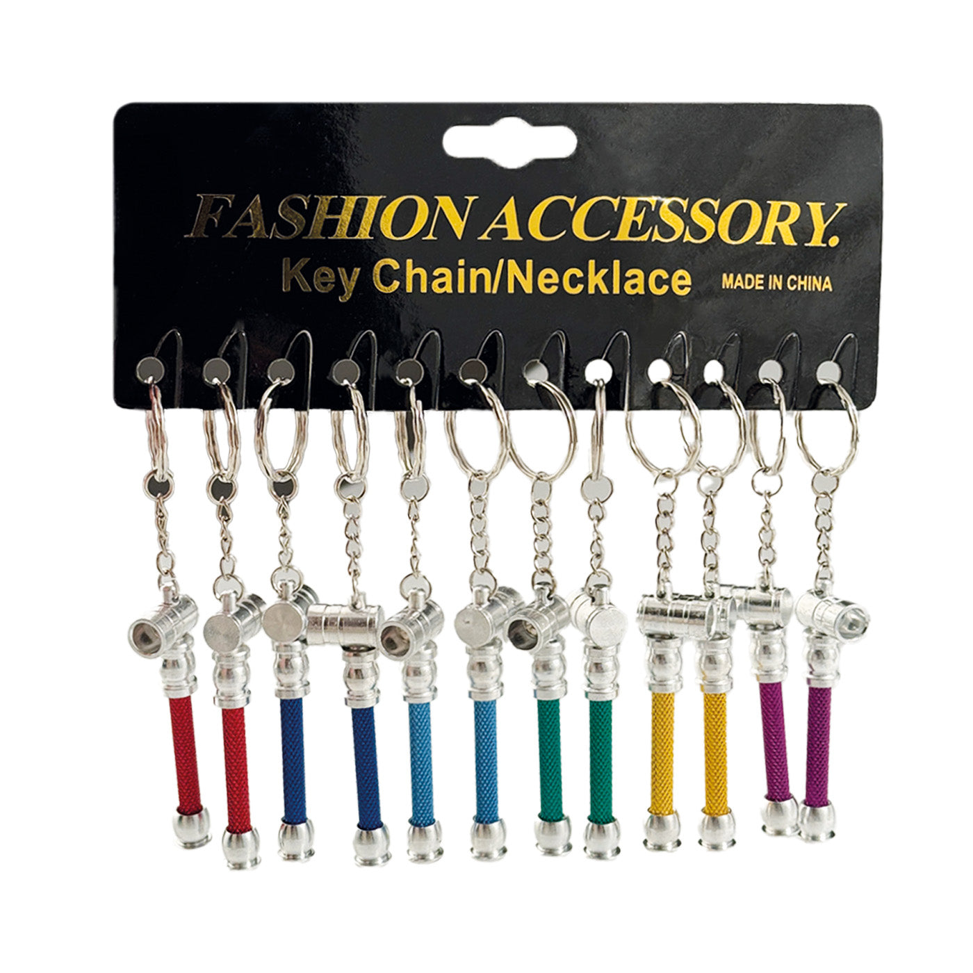 Dreamliner metal pipe key ring 6 colours 12pcs