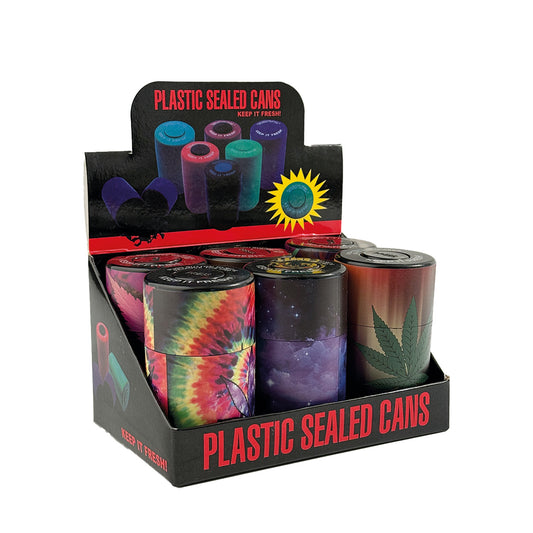 Storage Box plastic with vacuum closure,10cm, Ø5,5cm 6 pcs