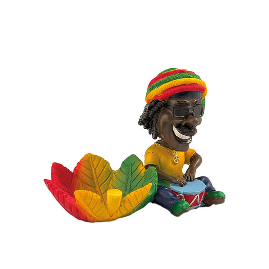 Ashtray polyresin Rasta Jamaica bobblehead 11cm