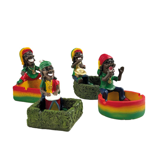 Ashtray, polyresin Rasta Ø9cm, H.9cm 4pcs