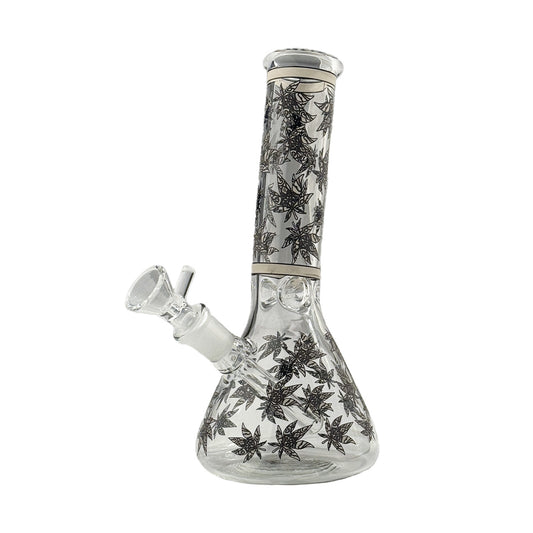 Glass bong Ice conical transparent/hemp 19,5cm w chillum